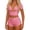 Pink, variant on Women’s 3 Piece Stripe Outfits Short Sleeve Cut out Crop Top and Sleeveless Cami Bodycon Mini Shorts Set Y2k Color Block Stretchy Slim Fitted Summer Beach Party Matching Sets Yellow S