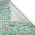 thumbnail image 3 of Ambesonne Floral Kitchen Curtains, Flowers and Leaves Folk Art, 55"x24", Pale Teal and Soft Pink, 3 of 3