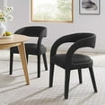 thumbnail image 2 of Side Dining Chair, Black, Fabric, Kitchen Cafe Bistro Hospitality Restaurant, Modern Contemporary HB35934, 2 of 10