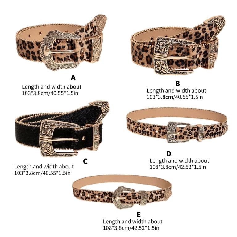 COMEET waist belt, Leopards Belt for Jeans Skirt Beads Trim  display picture 1