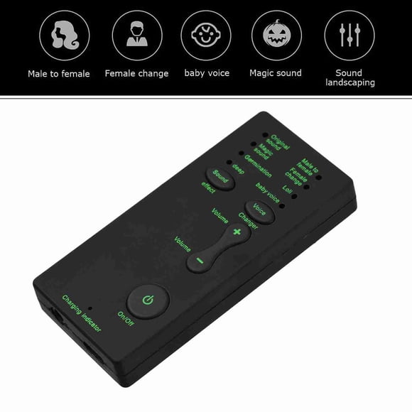 Voice M1 Mini Portable Sound Effects Machine Voice Changer Device Audio Card Sound Changer for Live Streaming Online Chatting Singing for  Smartphone Tablet PC
