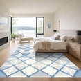 thumbnail image 3 of ODIKA 6'x9' Machine Washable Non-Slip Area Rug, Geometric Light Blue High Traffic Rug, Blue, 1097577, 3 of 7