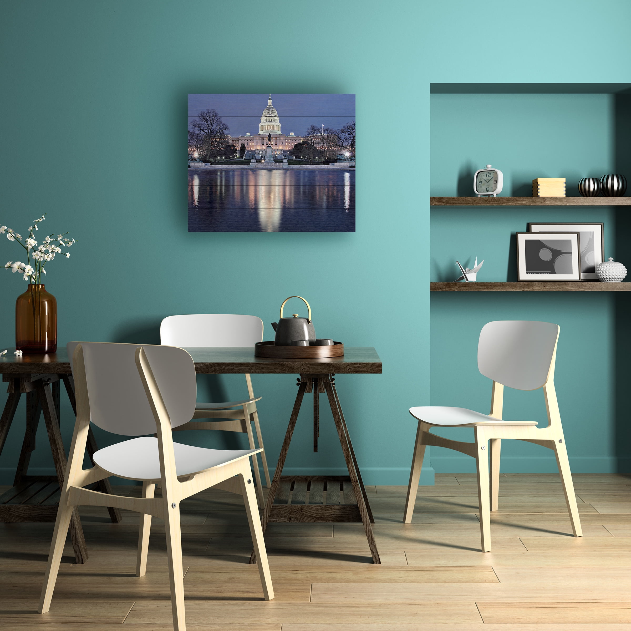 Trademark Fine Art 'Capitol Reflections' Wooden Wall Art Art by Gregory Ohanlon