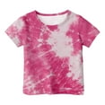 thumbnail image 3 of Cnuiaeg Shirts for Teens Girls' Tie Dye Print Short Sleeve T Shirt Summer Fashion Casual Round Neck Tee for Toddler & Kids Size:12-13 Years, 3 of 4