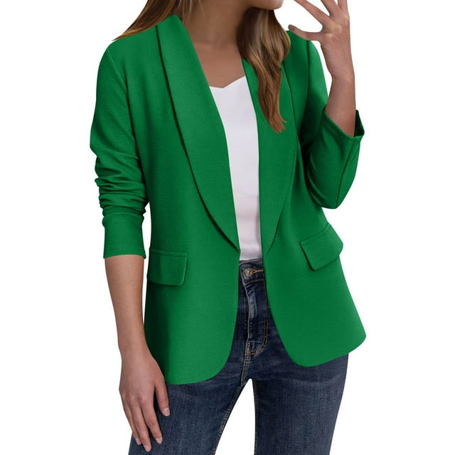 Hauts Décontractés pour Femmes, Cardigan à Manches Longues Mode Décontractée Couleur Unie, Haut/chemise à Col Rabattu, Coupe Régulière, Hauts Quotidiens pour Femmes