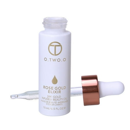 O.TWO.O 24k Rose Gold Elixir Skin Make Up Essential Oil For Lip Face Before Primer Foundation Moisturizing Face Oil