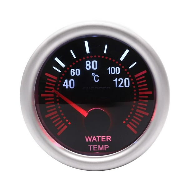 Kenally Carcasa gris, 52mm, Universal, 12V, LED, lente de humo, 40 ~ 120 grados, medidor de temperatura del agua, medidor de coche Type2 Kenally CZ7363-00B