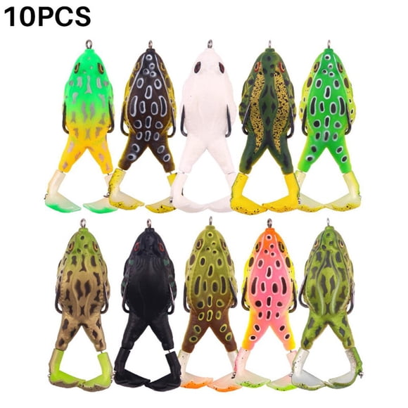 braveheart 10PCS Fishing Lures Pike Fishing Lures Reinforced Double Hook with Barbs Sea Fishing Tackle