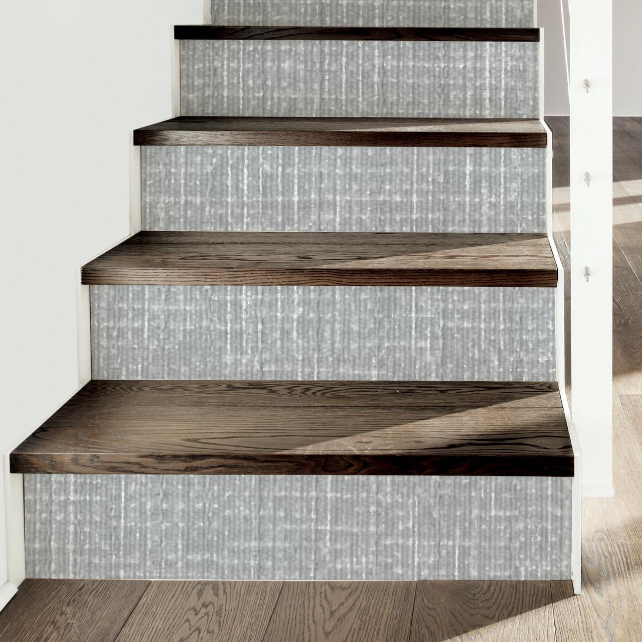 Simplify 2 Pack Shelf Liner Faux Linen in Gray
