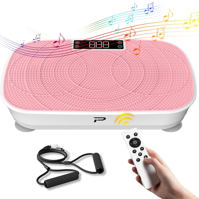 pink vibration machine HopHorse Vibration Plate Machine- Quiet Home Exercise Equipment for Full  Body Fitness, 330 lbs Capacity, 3-in-1 Indoor Gym, Remote Control, 1-99  Speeds, P1-P5 Modes outdoorfun main image 1