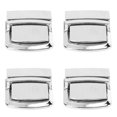 thumbnail image 3 of 4 Pcs Purse Lock Catch Silver Purse Thumb Lock Buckle Fasteners Wallet Metal Clasp Locks for DIY Craft Making, 3 of 8