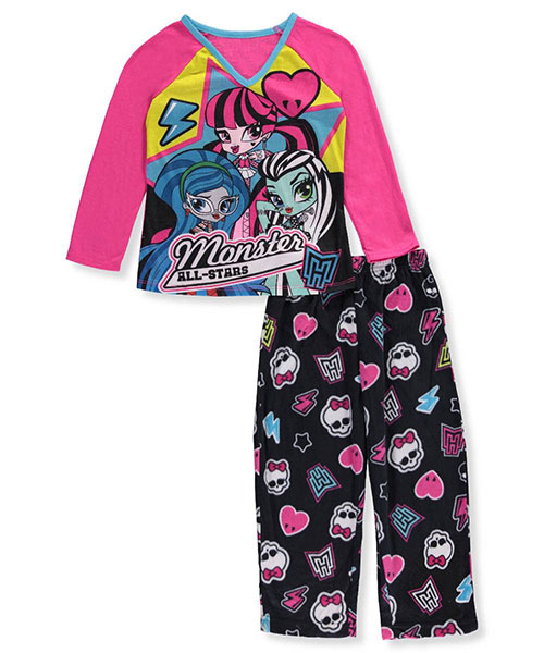 Girls' License Fleece Sleep Pant & Poly Top 2 Piece Pajama Set - image 2 of 2