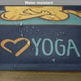 thumbnail image 6 of Ambesonne Cartoon Place Mats Set of 4, Cat Lotus Position, Standard Size, Pale Blue Dark Blue, 6 of 6