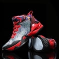 thumbnail image 3 of Basketball Shoes Men'S High-Top Breathable Non-Slip Wear-Resistant Student Sports Shoes Solid Couple Mandarin Duck Color Large Size, 3 of 10