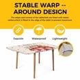thumbnail image 4 of Valentine's Day Table Cloths for 5 Foot Rectangle Tables, Eucalyptus Leaves Coffee Gifts Romantic Rustic Patio Waterproof Elastic Fitted Tablecloths, Washable Rectangular Table Cover for Camping, 4 of 8