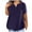 Purple, variant on Women Plus Size Tops Short Sleeve Casual V Neck Shirts Summer Tunic Solid Color Loose Workout blouses