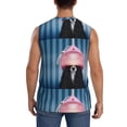 thumbnail image 4 of Goofa Dog in Hairdresser Printed Men's Sleeveless T-Shirt - Athletic Gym Workout Tank Top for Men - Moisture-Wicking, UPF 30+ Quick-Dry Muscle Tee-Medium, 4 of 8