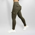 thumbnail image 1 of MKLEKYY Conjunto deportivo mujer Pantalones de yoga básicos de cintura ancha sólidos para mujer Pantalones deportivos con múltiples bolsillos, 1 of 4