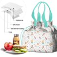thumbnail image 4 of Colorful Forest Princess Pattern Drawstring Lunch Bag Women - Drawstring Lunch Bag Insulated for Work Office - Stain-Resistant Large Lunchbags for Women with Multi-Pockets, 4 of 6