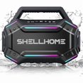 thumbnail image 1 of wonima11 Bluetooth 6.0 Speakers Outdoor, 80W(Peak) Loud Speaker with Bass, 30H Playtime, IPX6 Waterproof, RGB Lights, BassUp 2.0, TWS, Portable Large Jobsite Speakers for Party, Garage, 1 of 1