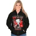 thumbnail image 3 of Kanji Style Betty Boop Major Sass Zip Hoodie Sweatshirt Women Brisco Brands M, 3 of 5