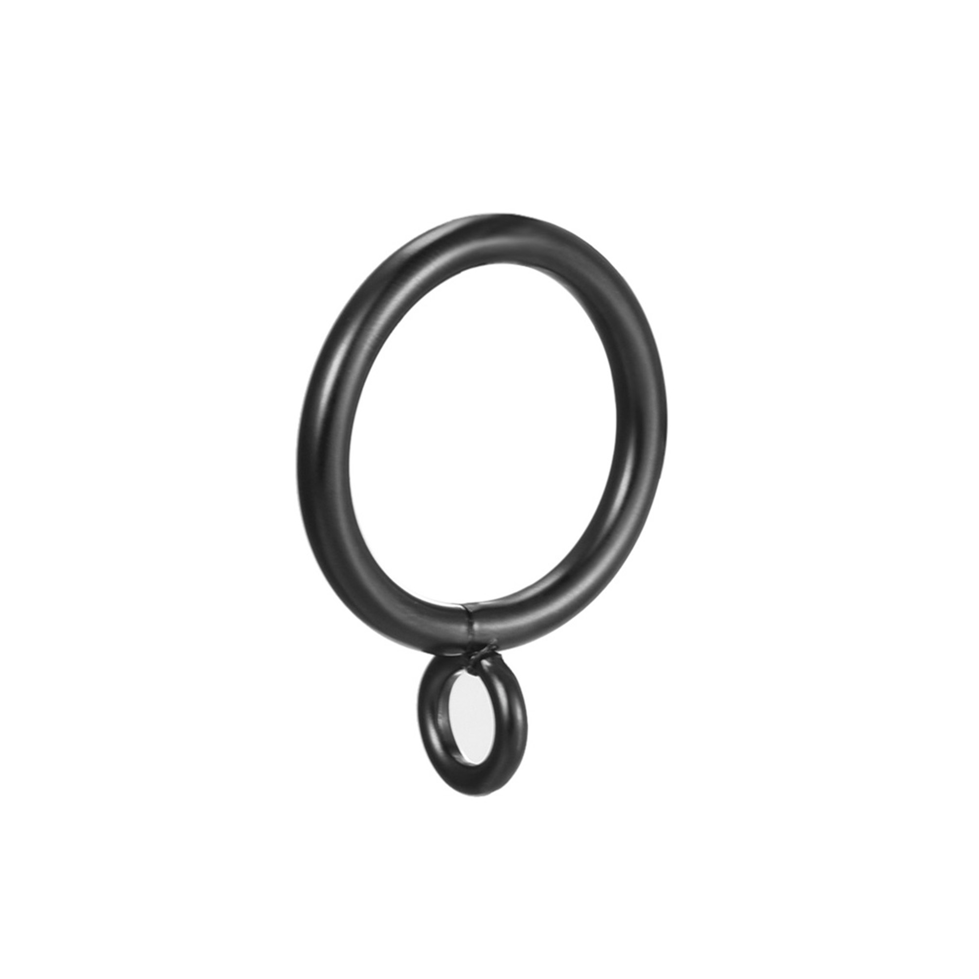 Curtain Rings Metal 1 Inch Inner Dia for Curtain Rods Black 24 Pcs