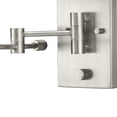 thumbnail image 5 of Carrick Collection One-Light Brushed Nickel Summer Linen Shade Transitional Wall Light, 5 of 6