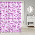 thumbnail image 2 of Manfei Cute Bowtie Loves Shower Curtain 72Wx84L,Pink Dreamy Bowknot Bathroom Shower Curtain, 2 of 5