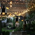 thumbnail image 2 of SAFAVIEH Adaner 10-Light G40 Black Plastic Outdoor String Light with Black Shade, 2 of 7