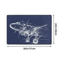 thumbnail image 5 of PUREYAH Front Door Mat Indoor Entrance, Non-Slip Washable Graffiti Aircraft Airplane Flight Decorative Rug Carpet for Bedroom Living Room Bathroom 36"x24", 5 of 8