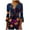 Multicolor Plus Size Blouse for Women_h, variant on CYMMPU Loose Fit Button V Neck Flare Sleeve Spring Tops Floral Printed Tunic Tops 3/4 Sleeve Fall Trendy Shirts Blouses for Women Dressy Casual Empire Waist A Line T-Shirts Multicolor XL