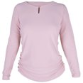 thumbnail image 2 of Loiseau Elegant Tunic Long Sleeve Women Blouses Top Pink Size M, 2 of 5