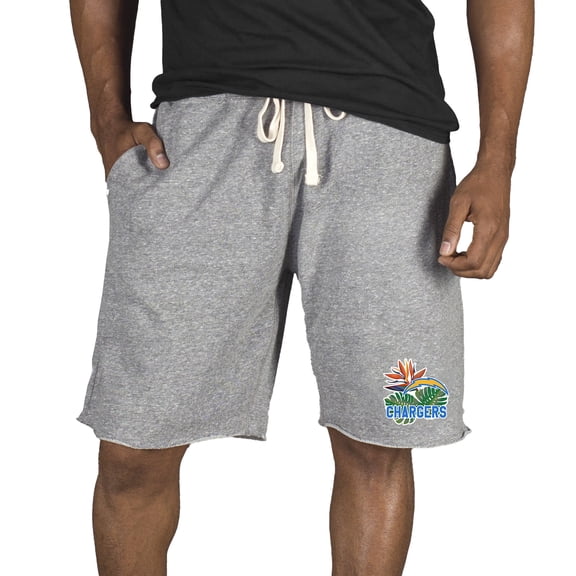 Men's Concepts Sport Gray Los Angeles Chargers Mainstream Tri-Blend Shorts