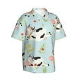 thumbnail image 2 of Daiia Cute Cows Hawaiian Shirt for Men Gentle Cotton Regular Short Sleeve Casual-Small, 2 of 9
