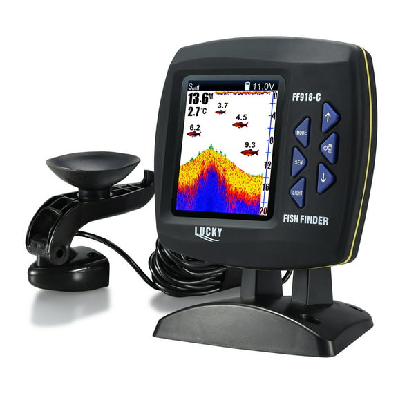 Lucky FF918-C Color LCD Screen Fish Finder 590ft Water Depth Boat Fish Finder