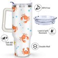 thumbnail image 3 of 40 oz Cute Crab Marine Adorable Travel Mug with Handle Double Wall Vacuum Insulation Travel Mug Gift for Women Men, 3 of 7
