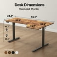 thumbnail image 3 of 55.1 Inch Electric L-Shaped Height Adjustable Standing Desk, Sit to Stand Corner Desk with Memory Presets and Hooks, Ergonomic Home Office Computer Desk for Workstations, Rustic Brown, 3 of 9