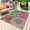 Bright Red Sky Blue Lemon Green, variant on Colorful Ethnic Outdoor Rug 5x7 Ft - Reversible Patio Rug Outdoor Camping Rugs, National Modern Geometric Blue Green Washable Indoor Outdoor Area Rugs, Non-Slip Outdoor Carpet Runner for Deck/Porch