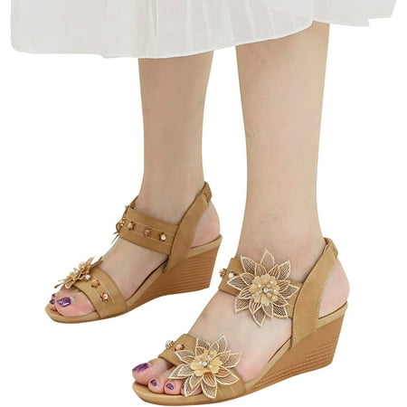 

Summer Women S Wedge Sandals Black Dressy Open-Toe Sandals Ankle Strap Hollowed Out Casual Sandals Beach Shoes Roman Retro Sandals