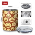 thumbnail image 4 of 12oz Coffee Tumblers Halloween Pumpkin Silhouette Pattern Stainless Steel Vacuum Insulated Travel Tumbler Coffee Cups Mug with Lid and Straw with Cleaning Brush for Cold & Hot Drinks, 4 of 5