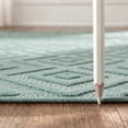 thumbnail image 5 of Nourison Versatile Indoor/Outdoor Aqua/Teal 5' x 7' Area Rug, (5x7), 5 of 11