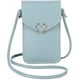 thumbnail image 1 of Mini Bolso Bandolera Para Mujer De Cuero Transparente De PU Con Pantalla Táctil Y Bloqueo De Amor BRILLAR Azul Claro, 1 of 5