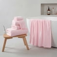 thumbnail image 3 of REDKISS 6-Piece Pink Microfiber Towel Set, Extra Large Quick Dry Absorbent Towels, 2 Bath, 2 Hand, 2 Washcloths for Bathroom, Gym, Spa, 3 of 7