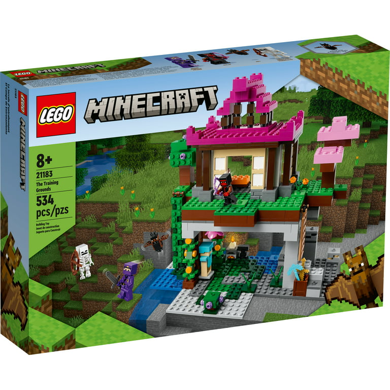 LEGO Minecraft The Training Grounds House Building Set, 21183 Cave Toy,  Gifts for Kids, Boys and Girls with Skeleton, Ninja, Rogue and Bat Figures