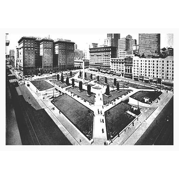 Union Square, San Francisco, CA-Fine Art Canvas Print (20" x 30")