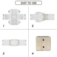 thumbnail image 6 of COEQINE Tissue Box Cover Square Stylish PU Leather Facial Tissue Case Dispenser for Bedroom Dresser, Toilet Tank, Outdoor Tent, Dining Table, Office Desk, Giraffe Flower Beige, 6 of 7