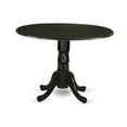 thumbnail image 2 of East West Furniture Dublin Round Table with 29" Drop Leaves, Black, 2 of 3