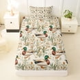 thumbnail image 3 of Erosebridal Wild Mallard Duck Twin Sheet Sets,Rustic Plant Flowers Bedding For Men Women 3 Pieces, 3 of 6