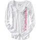 thumbnail image 1 of Aeropostale playera gráfica de manga larga bordada para mujer, blanca, extra pequeña, 1 of 1