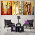 thumbnail image 3 of Hieng 3 Panels Abstract Black Woman Wall Art Modern American African Canvas Prints Painting for Living Room Bedroom Office - 12"x16"x3pcs, 3 of 5